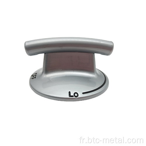 Bouton de commande de chrome en plastique rotatif de four 6 mm